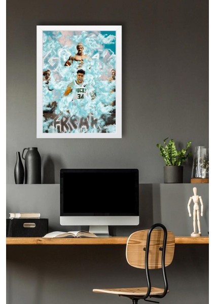Giannis Antetokounmpo Çerçeveli Tablo - Basketbol Nba Posteri Tablo fiyatları