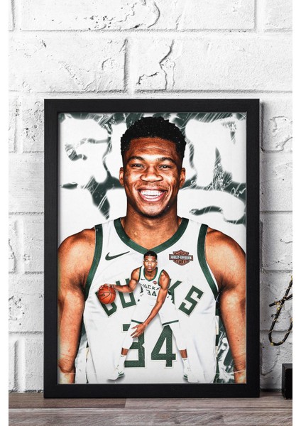 Giannis Antetokounmpo Çerçeveli Tablo - Basketbol Nba Posteri Tablo
