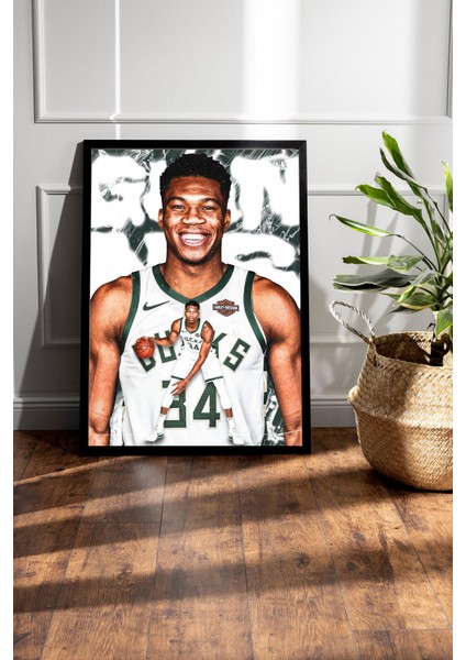 Giannis Antetokounmpo Çerçeveli Tablo - Basketbol Nba Posteri Tablo fiyatları