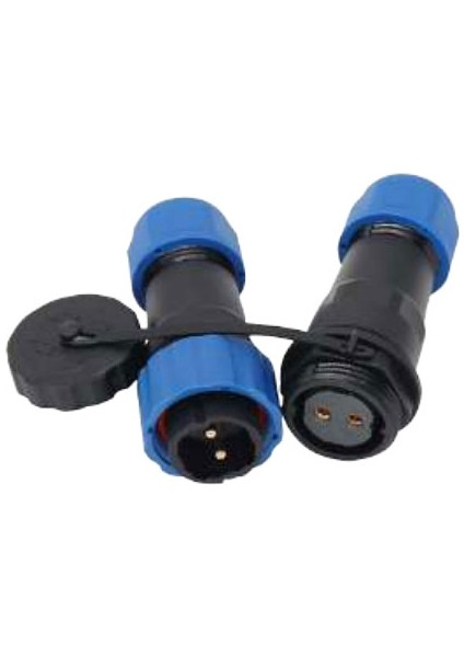 SD16 Su Geçirmez 2 Pin Erkek-Dişi 16 mm Konnektör Takımı (4767) - AGT6389-4976