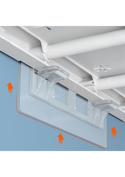Dolap Içi Raflar Için 4&apos;lü Plastik Güçlü Yapışkanlı Raf Destek Apara - AGT9144-8838