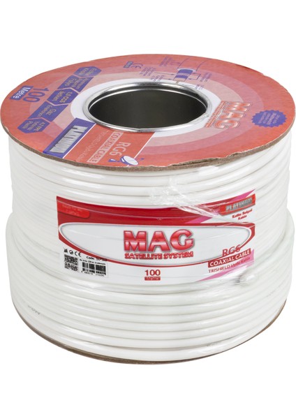 Mag Platınum Rg6/u4 Trıshıeld 64 Tel Anten Kablosu (100 Metre) (4767) - AGT8539-7260
