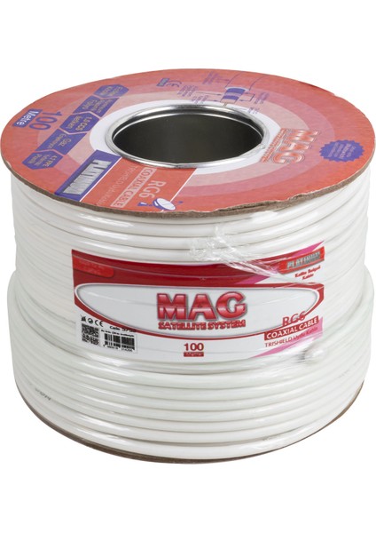 Mag Platınum Rg6/u4 Trıshıeld 64 Tel Anten Kablosu (100 Metre) (4767) - AGT8539-7260