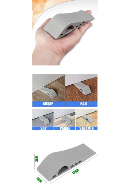 Turk Kauçuk Kapı Stopperi Colico Design 5 Adet - AGT1928-7859