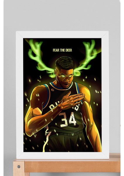 Giannis Antetokounmpo Çerçeveli Tablo - Basketbol Nba Posteri Tablo