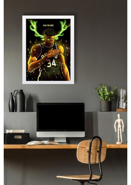 Giannis Antetokounmpo Çerçeveli Tablo - Basketbol Nba Posteri Tablo fiyatları