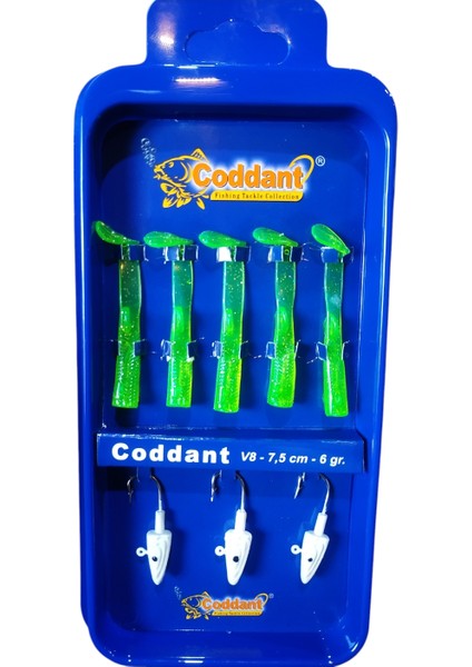 V8 7.5cm 6gr Yeşil 5li Silikon Yem Seti fiyatları