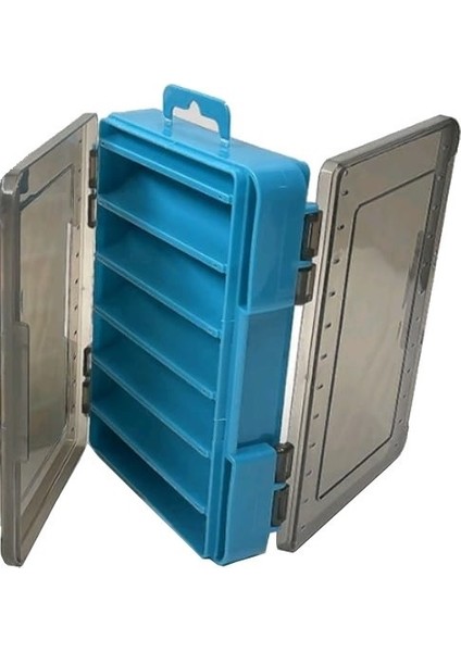 7223 Blue Sahte Balık Kutusu 12 Gözlü 13X9X3CM
