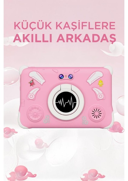 T15 Pembe 4gb +128 GB Tablet Çocuk Tableti Kılıf Hediyeli