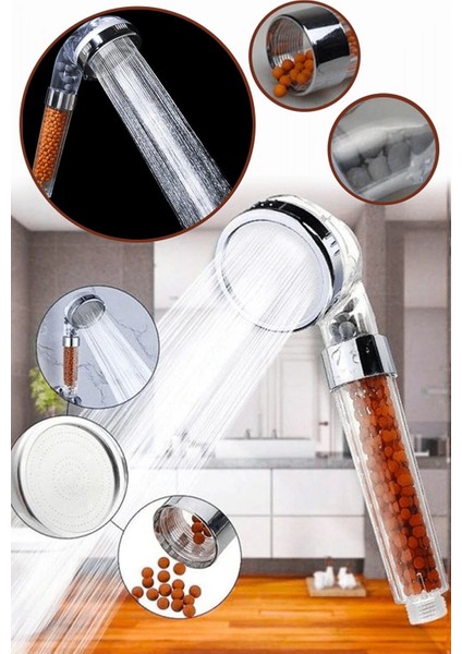 Boncuklu Su Tasarruflu Kireç Önleyici Duş Başlığı - MBN8568-1523