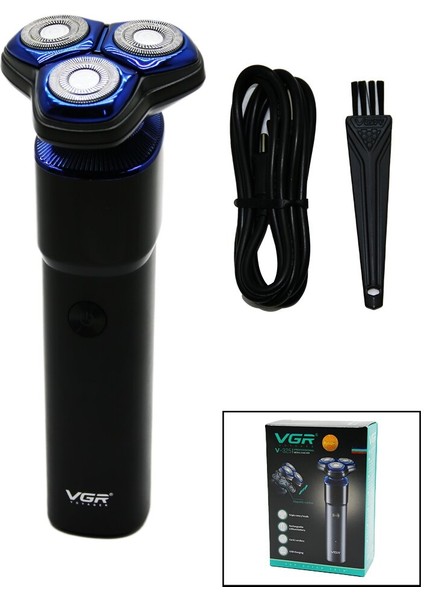 Şarjlı 3 Başlı Sıfır Sakal Traş Makinesi V-325 (4767) - MBN7767-9833