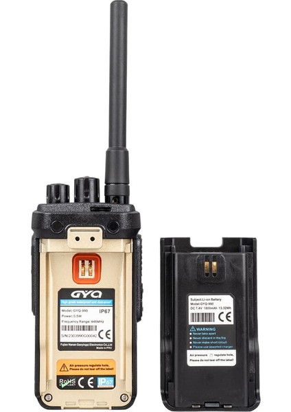 Gyq Q990 8 Ana Kanal Toplam 16 Kanal Siyah Pmr El Telsizi (15 Km) Tekli (4767) - MBN4140-7620
