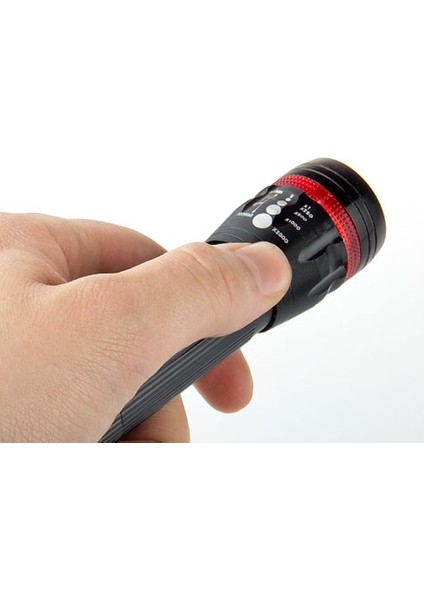 Power Ledli ve Zoomlu 2 Km Menzilli Alüminyum El Feneri (4767) - MBN1353-3609
