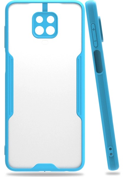 Xiaomi Redmi Note 9s Kılıf Platin Silikon - Mavi Ferrg