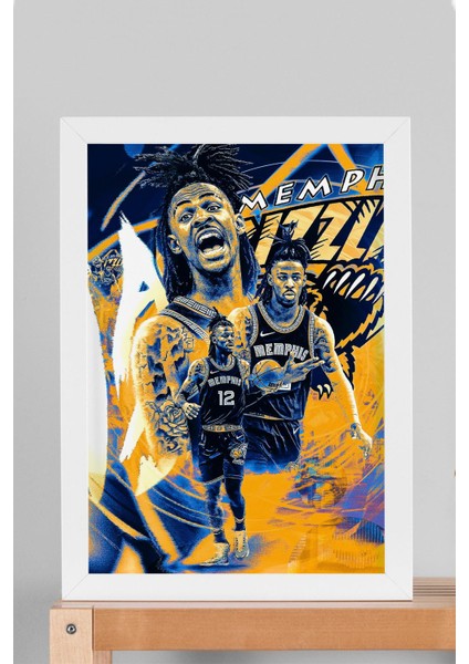 Ja Morant Çerçeveli Tablo - Memphis Grizzlies Nba Posteri Tablo