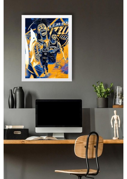Ja Morant Çerçeveli Tablo - Memphis Grizzlies Nba Posteri Tablo fiyatları