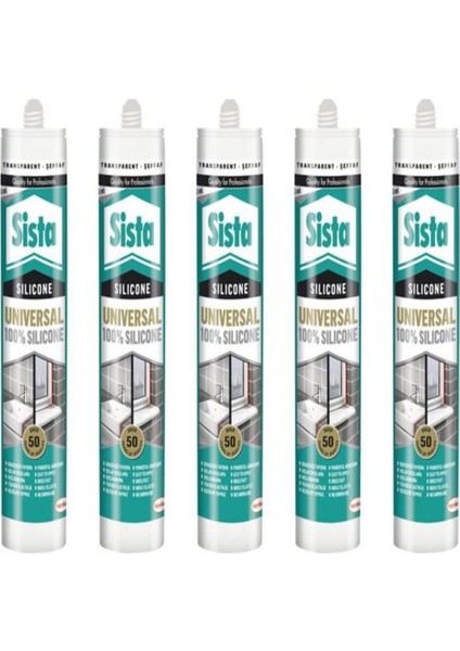 Üniversal Silikon Şeffaf 280ML 5 Adet