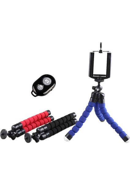 Mini Tripod Selfie Masa Üstü Stand + Bluetooth KUMANDA-(5775) - ISL2938-1865