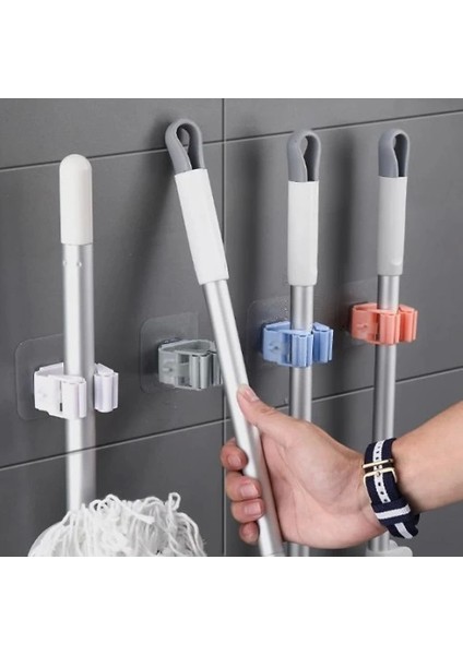 Yapışkanlı Mop Tutucu Seti 4 Adet