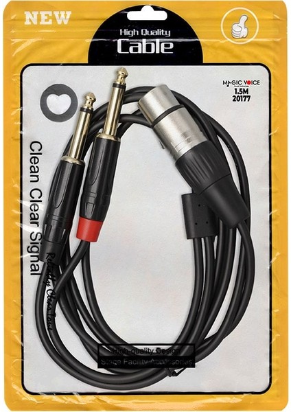 LD369A Canon Erkek+ 6.3 Mono Erkek 1.5 Metre Kablo (4767) - ISL2828-4154