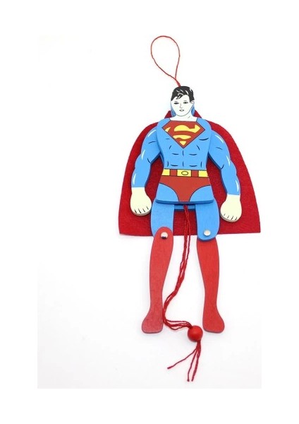 Ahşap Sallanan Süperman Figürü