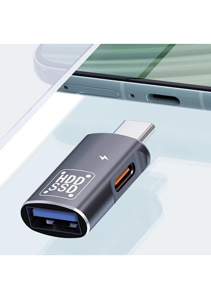 Ally Type-C To Şarj + Otg 3.0 Dönüştürücü ADAPTÖR-(5775) - ISL6610-3637