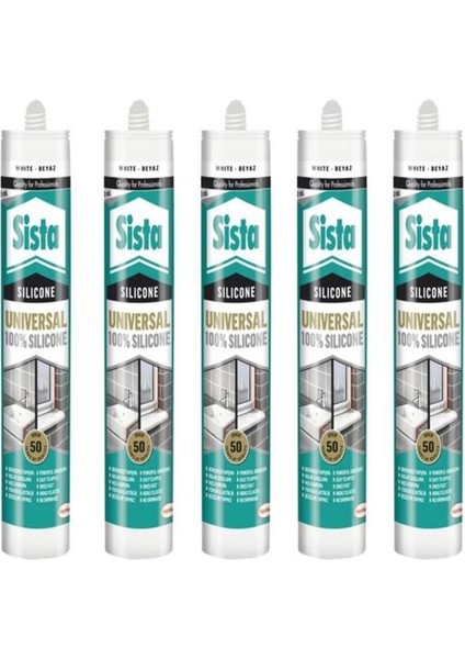 Üniversal Silikon Beyaz 280ML 5 Adet