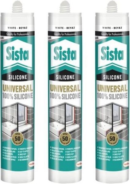 Üniversal Silikon Beyaz 280ML 3 Adet