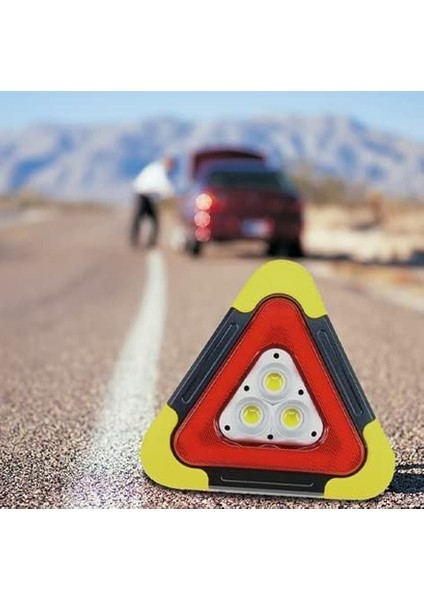 Güneş Enerjili ve Şarjlı Reflektör Acil Yol Durum Uyarısı Park Lambası (4767 - ISL2491-7215