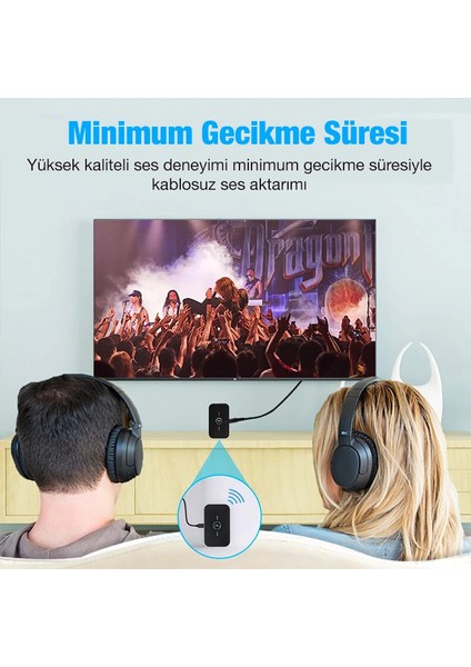 Ally 2in1 Kablosuz Bluetooth 5.0 Ses Alıcı Verici Receiver Transmitter Adaptör-(5 - ISL9565-6784