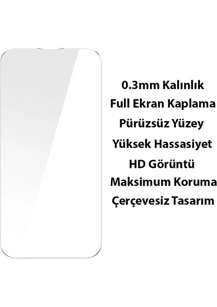 Baseus Crystal iPhone 14 Pro Max 6.7 Magsafe Silikon Kılıf + Tempered Ekran Koruyu - ISL3996-3934