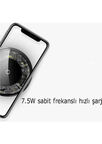 Baseus Simple Kristal 10W Qi Wireless Kablosuz Hızlı ŞARJ-(5775) - ISL6593-4467