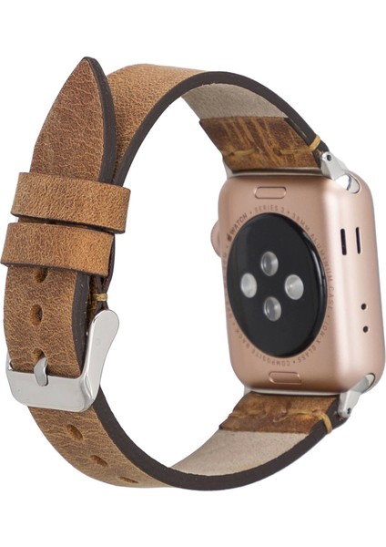 Apple Watch Uyumlu Deri Kordon 38-40-41MM G19-BA7 Taba fiyatları