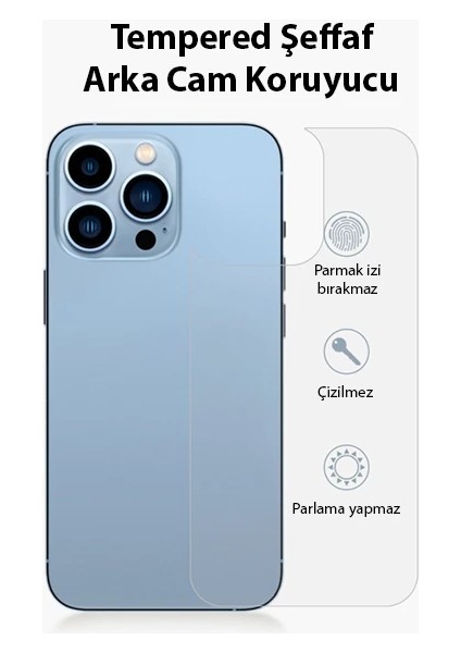 Ally iPhone 13 Pro Max 6.7 Tempered Şeffaf Arka Cam KORUYUCU-(5775) - ISL7286-5192