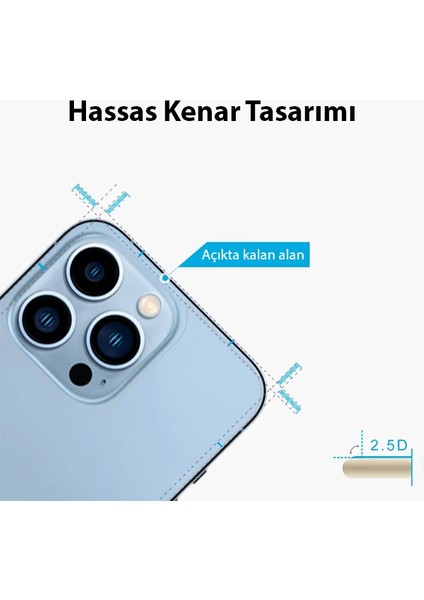 Ally iPhone 13 Pro Max 6.7 Tempered Şeffaf Arka Cam KORUYUCU-(5775) - ISL7286-5192