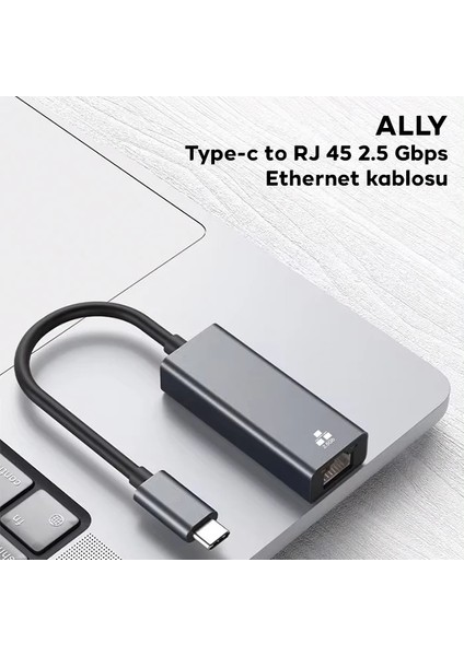 Ally Type-C To Rj 45 2.5 Gbps Ethernet KABLOSU-(5775) - ISL9294-8981