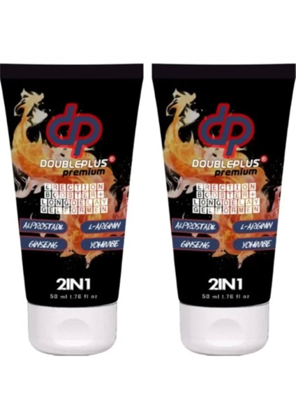 Double Plus Premium Erkeklere Özel PEN1S Boyutunun, Gücünün ve Tutkusunun Geliştiren Jel 50 ml 2 Ad.