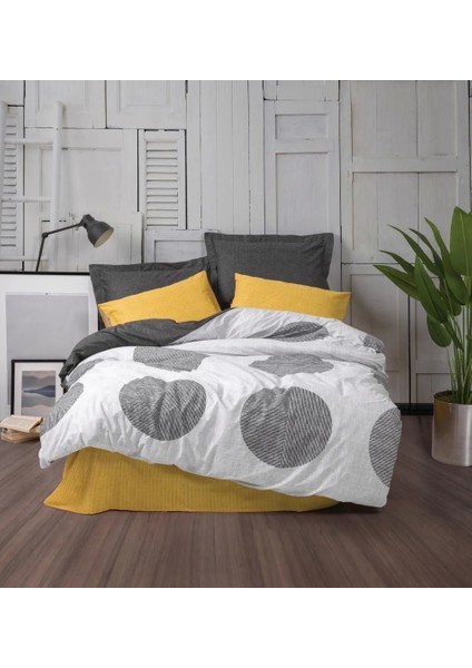 Cotton Box Modern Çift Kişilik Nevresim Takımı Dappled Sarı