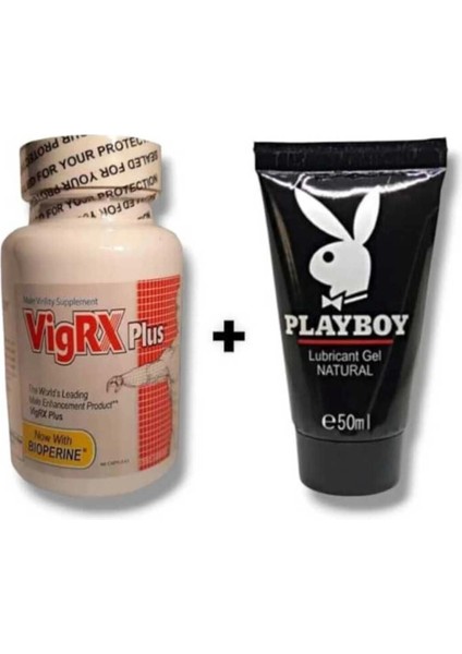 Vigrx Plus Erkeklere Özel Performans Destekleyici 60'lı + Playboy Lubricant Jel 50 ml