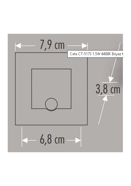 Cata Ct 5183 1.5 W Radar Sensörlü Kare Koridor Aydınlatması 6400K Beyaz Işık modelleri