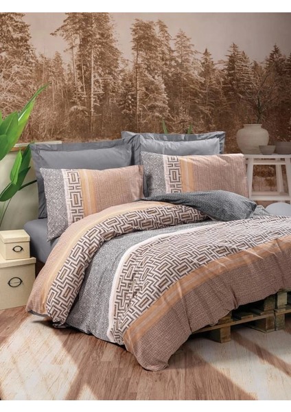 Cotton Box Toprak Vertu Antrasit Çift Kişilik Nevresim Takımı