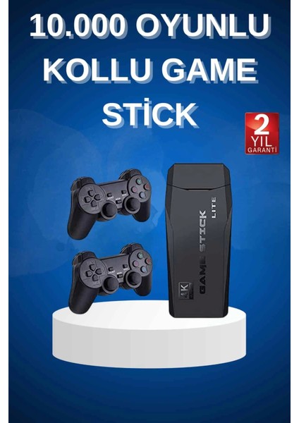 Çift Kollu 2.4g Kablosuz Retro 4K Game Stick 3500 Oyun Atari Hd Görüntü Kalitesi