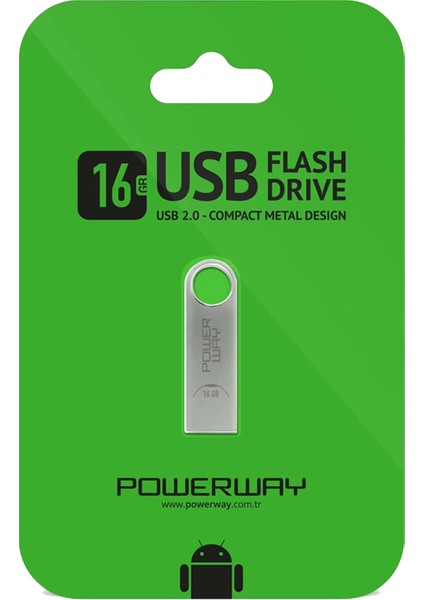 16 GB Metal USB 2.0 Flash Bellek (4767) - CDY3691-7827