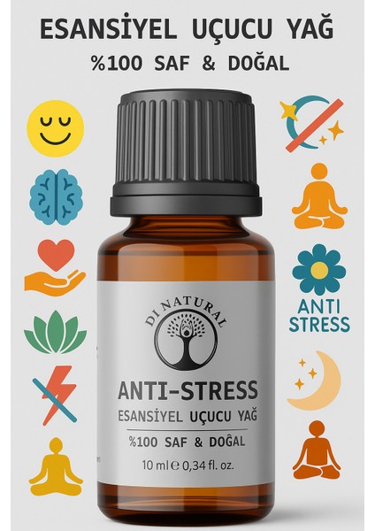 Anti- Stress Uçucu Yağ Saf Doğal Esans Buhurdanlık Difüzör Oda Esansı 10 ml fırsatları