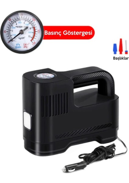 ST-217 12V Taşınabilir Hava Pompası Kompresör Araç Lastik Şişirme Makinesi-(5 - ISL7127-8218