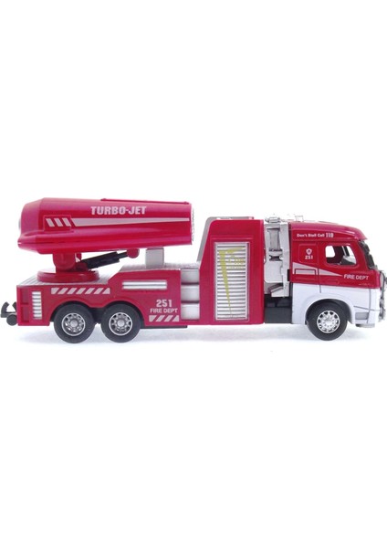 Die Cast Model Çek Bırak Turbo Jet Itfaiye Kamyonu