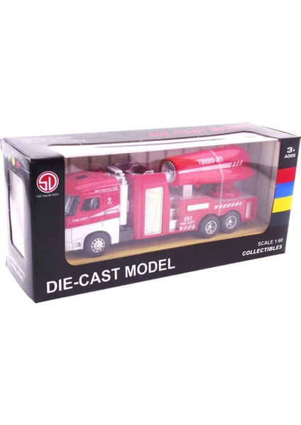 Die Cast Model Çek Bırak Turbo Jet Itfaiye Kamyonu