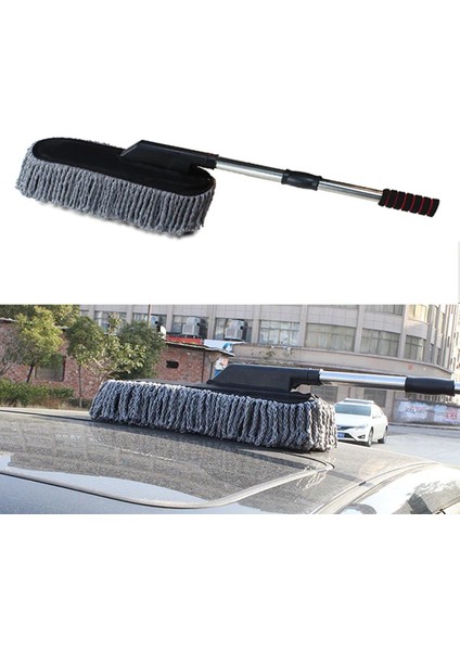 Ally Mikrofiber Püsküllü Araba Yıkama Temizleme Fırçası Toz Alma Fırçası-( - ISL4218-1380