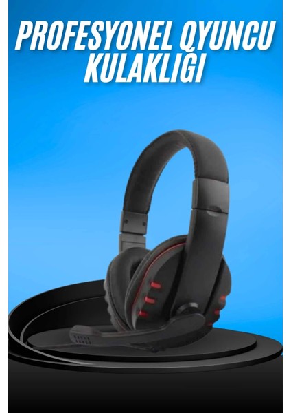 Oyuncu Kulaklığı Kulak Üstü Kablolu Gaming Kulaklık Mikrofonlu Anc Özelliği
