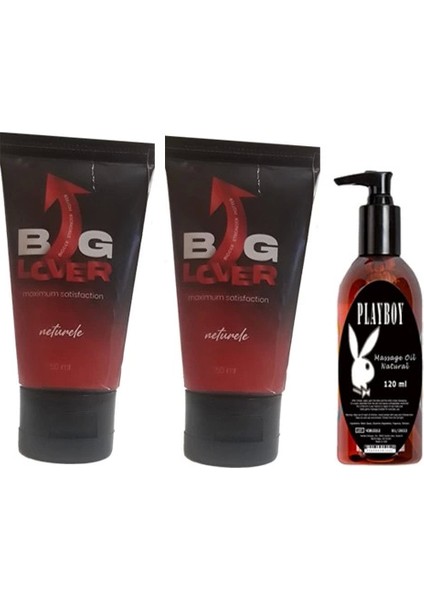 Erkeklere Özel 50 ml Jel 50 ml Maximum Strength Hardening Gel For Men 2 Adet - Playboy 120 ml Masaj Yağı